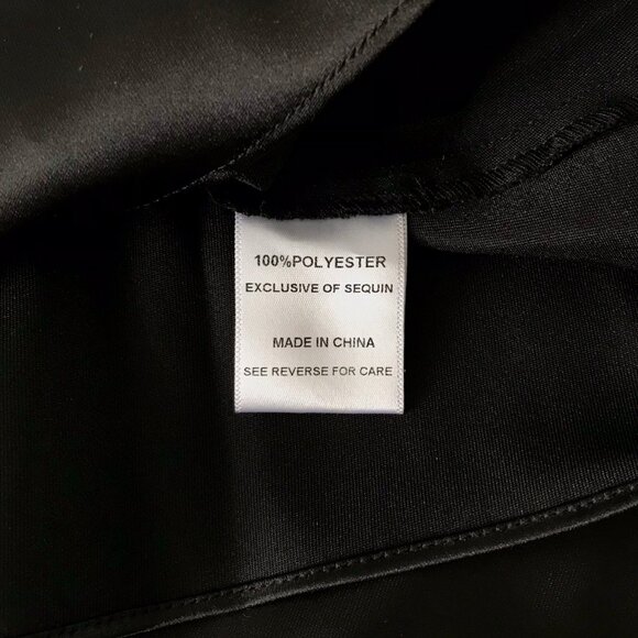 Lucy Paris Black Gown with Sequin Bow - Picture 6 of 6